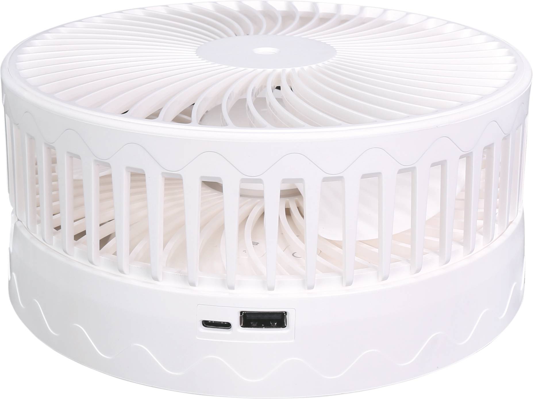 Sygonix USB-Ventilator 2.5 W (Ø x H) 197 mm x 975 mm Weiß Höhenverstellbar