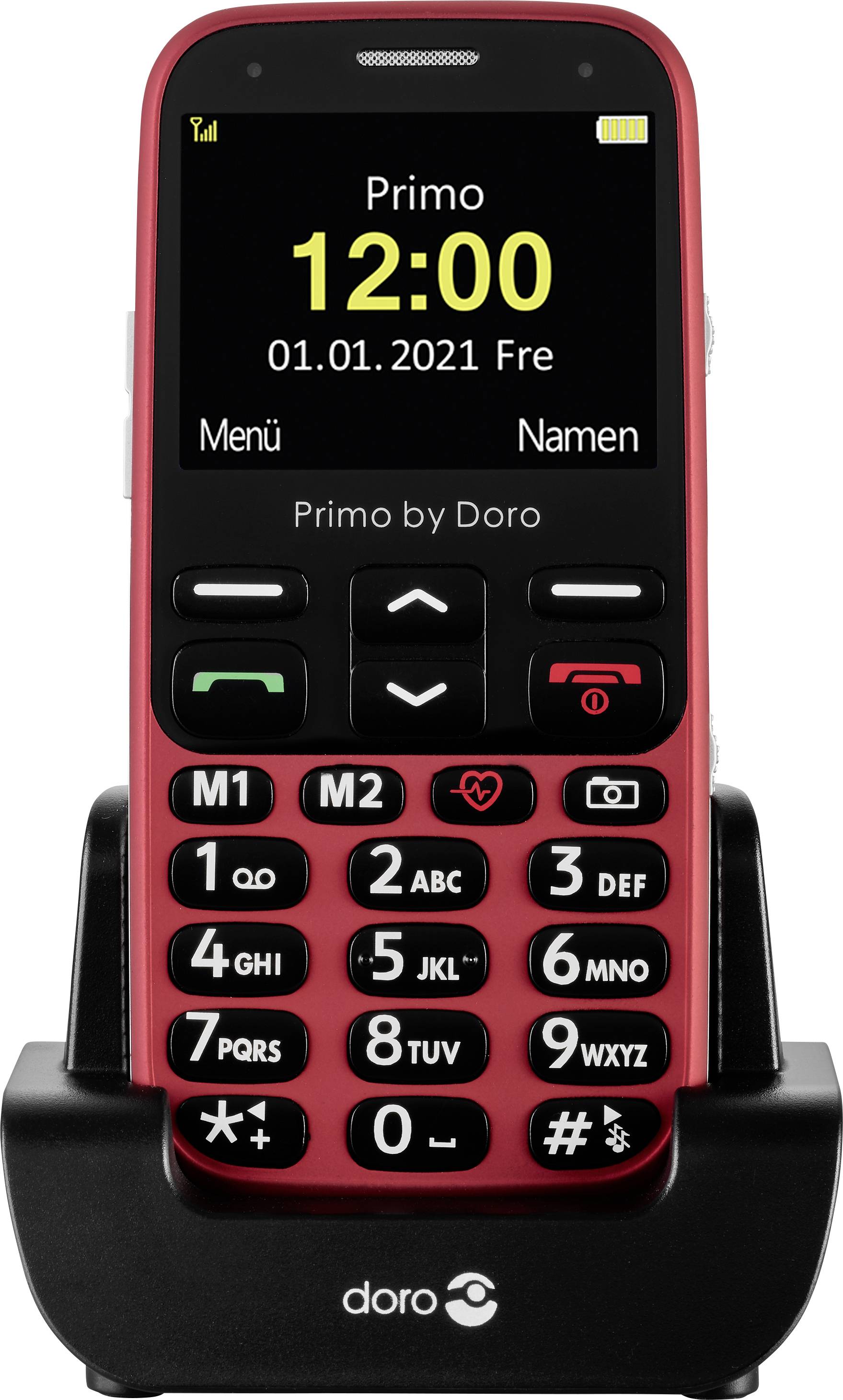 Primo by DORO 368 Senioren-Handy SOS Taste Rot