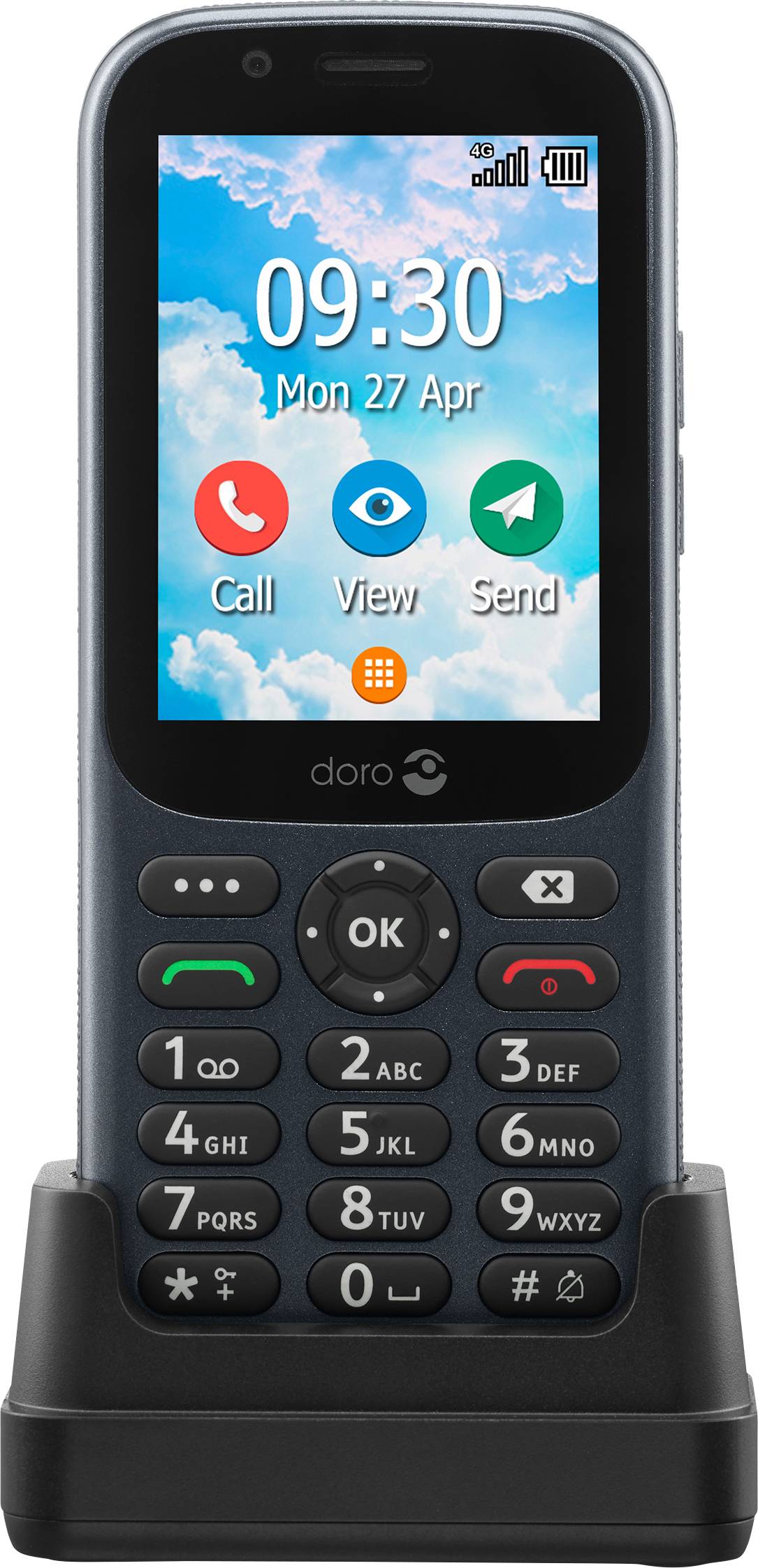 Doro 730X Outdoor-Handy IP54, SOS Taste Graphit