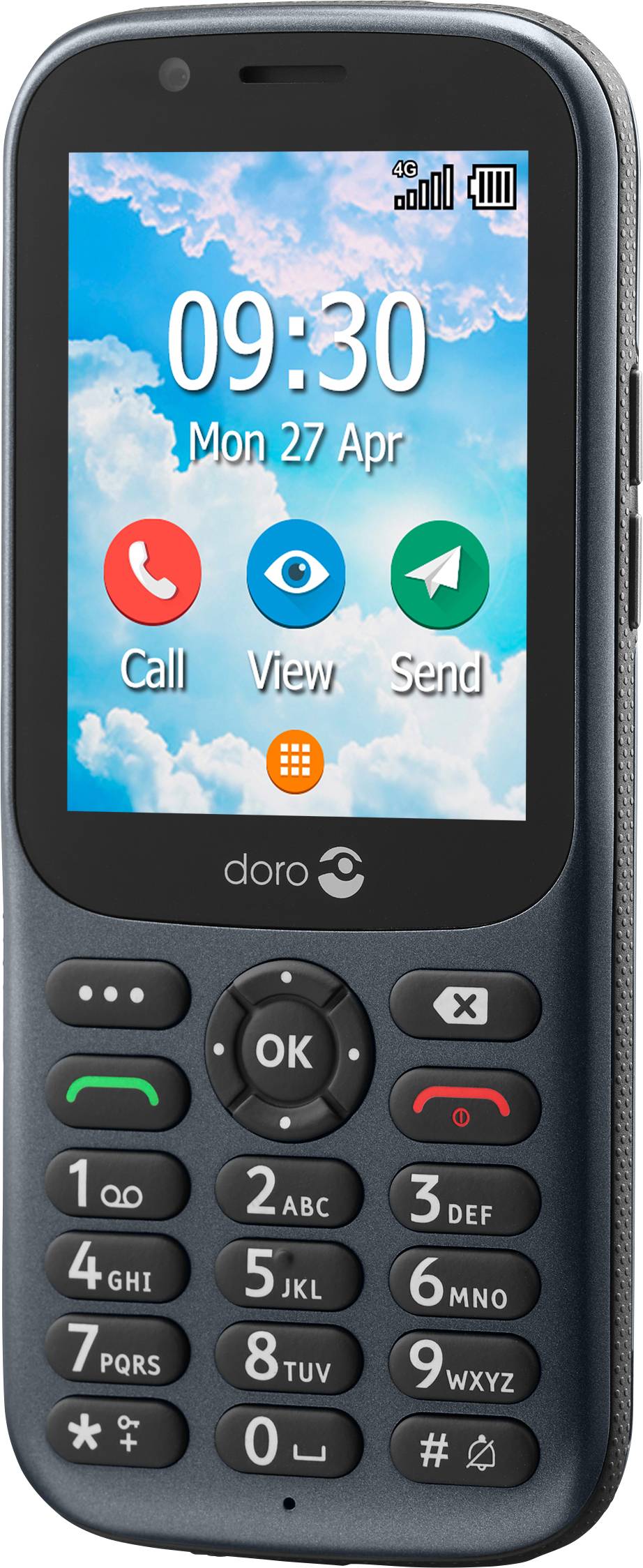 Doro 730X Outdoor-Handy IP54, SOS Taste Graphit