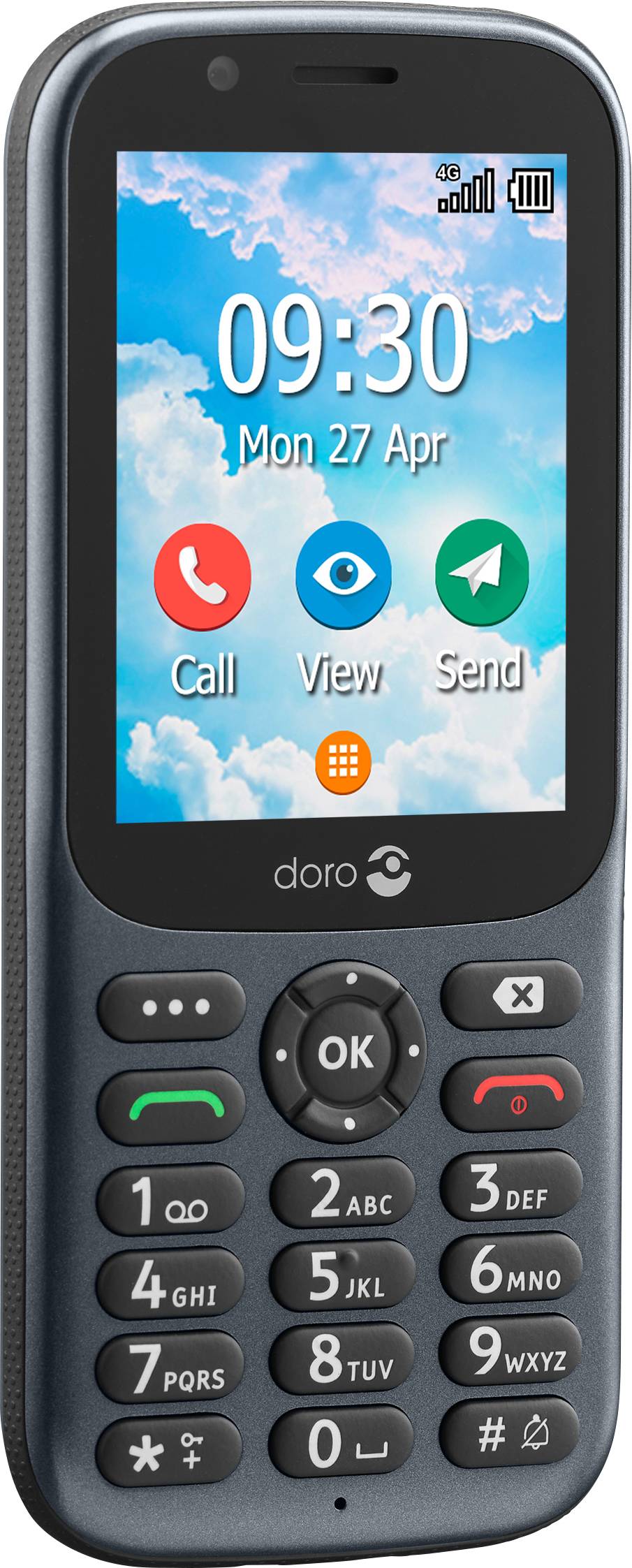 Doro 730X Outdoor-Handy IP54, SOS Taste Graphit