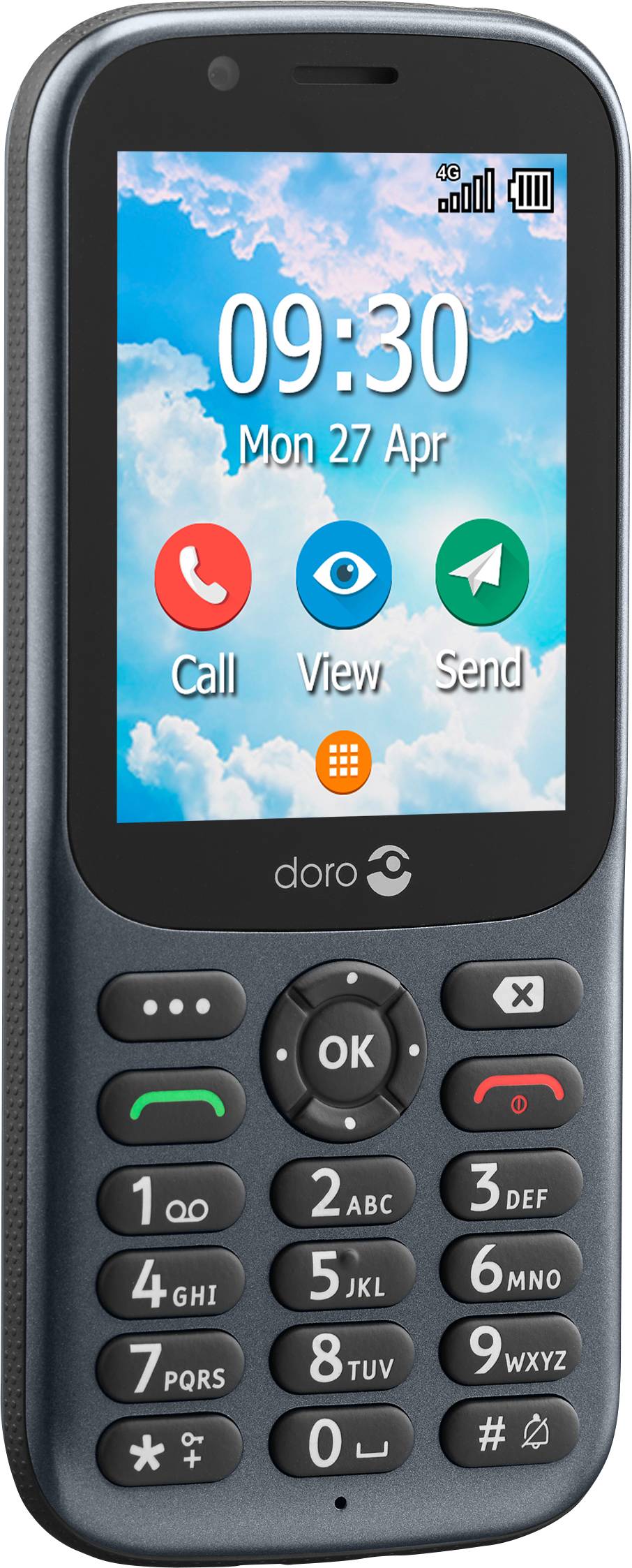 Doro 730X Outdoor-Handy IP54, SOS Taste Graphit