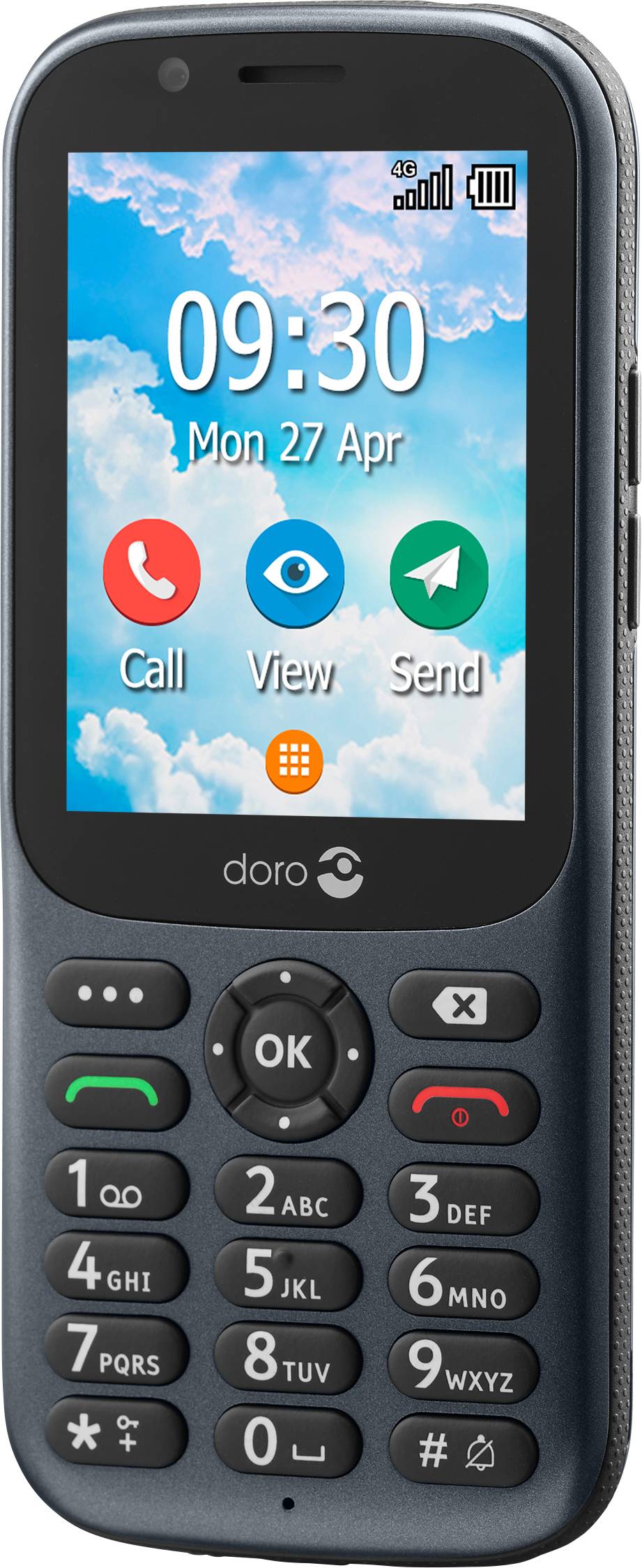 Doro 730X Outdoor-Handy IP54, SOS Taste Graphit