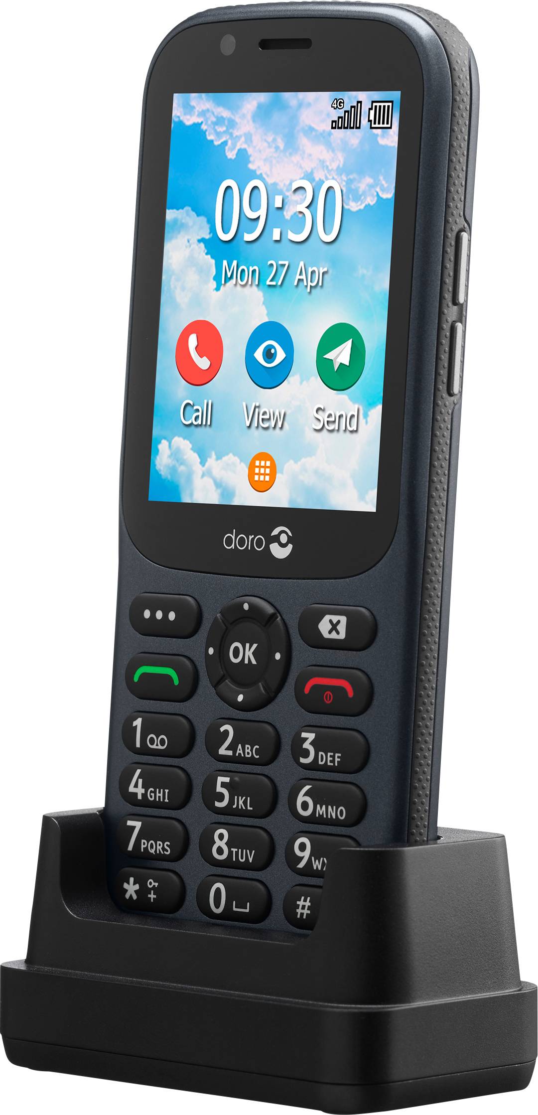 Doro 730X Outdoor-Handy IP54, SOS Taste Graphit