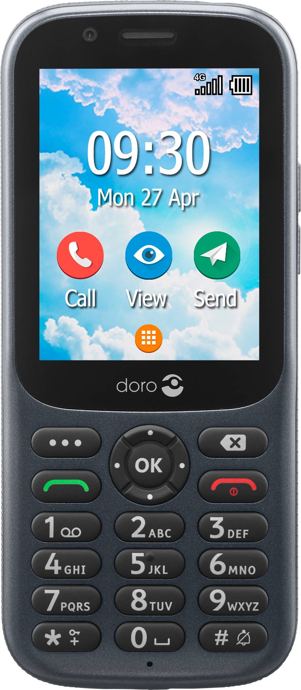 Doro 730X Outdoor-Handy IP54, SOS Taste Graphit