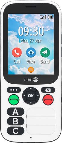 Doro 780X Senioren-Handy IP54, SOS Taste Schwarz, Weiß