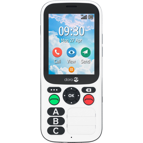 Doro 780X IUP Senioren-Handy IP54, SOS Taste Schwarz, Weiß