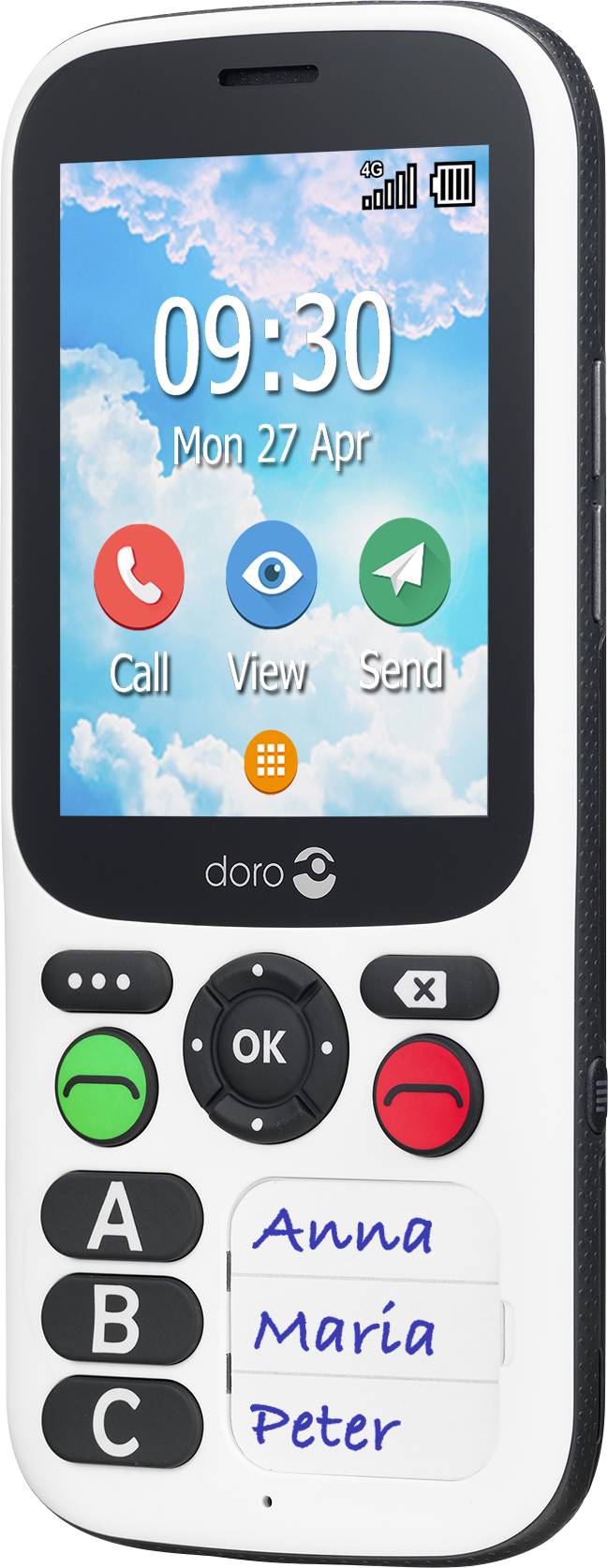 doro 780X IUP Senioren-Handy IP54, SOS Taste Schwarz, Weiß