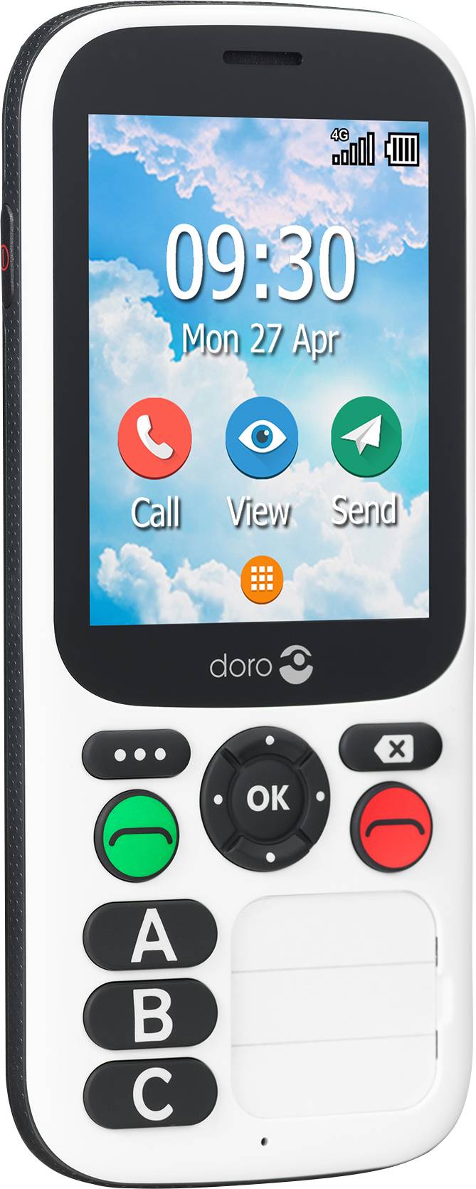 doro 780X IUP Senioren-Handy IP54, SOS Taste Schwarz, Weiß