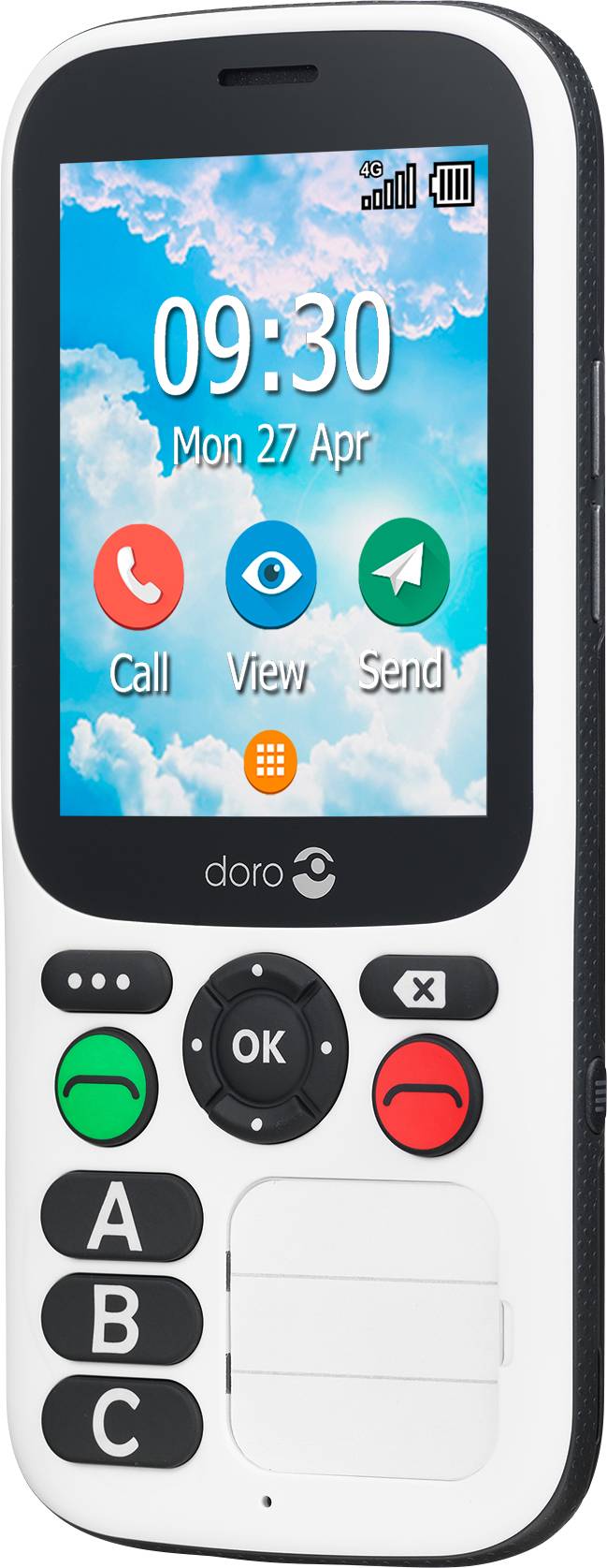 doro 780X IUP Senioren-Handy IP54, SOS Taste Schwarz, Weiß