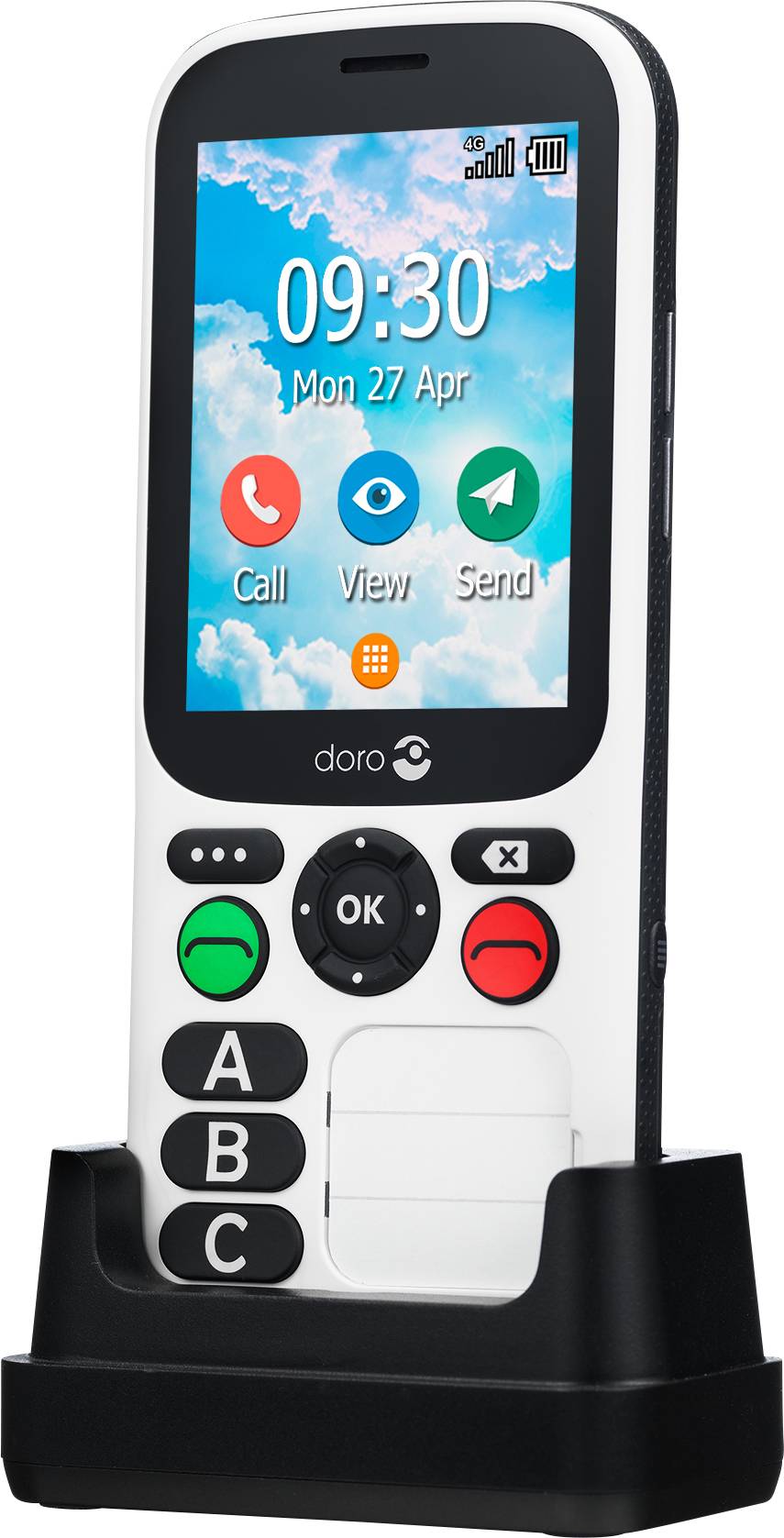 doro 780X IUP Senioren-Handy IP54, SOS Taste Schwarz, Weiß