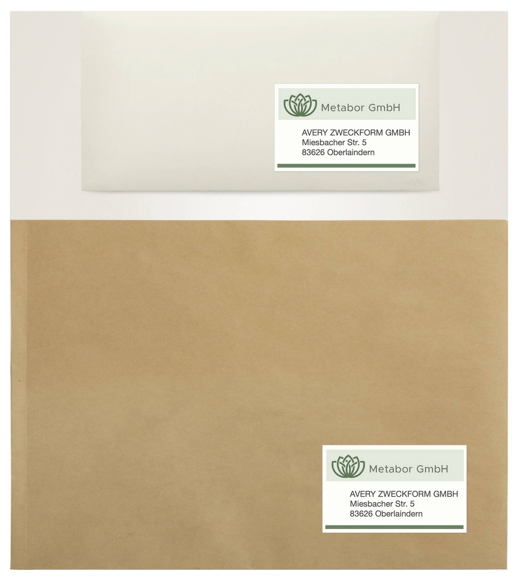 Avery-Zweckform LR3478-10 Universal-Etiketten 210 x 297mm Recycling-Papier Weiß 10 St. Permanent haftend Farblaserdrucker