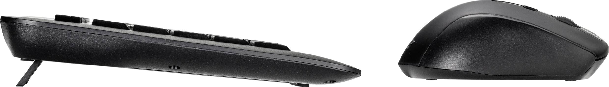 Sygonix Connect SC-KMC-300 Funk Tastatur, Maus-Set mit numerischer Tastatur Deutsch, QWERTZ Schwarz