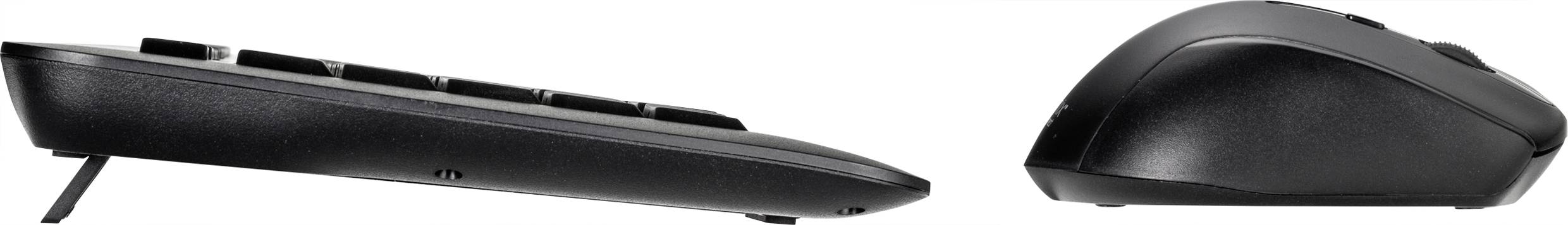 Sygonix Connect SC-KMC-301 Funk Tastatur, Maus-Set mit numerischer Tastatur Schweiz, QWERTZ Schwarz