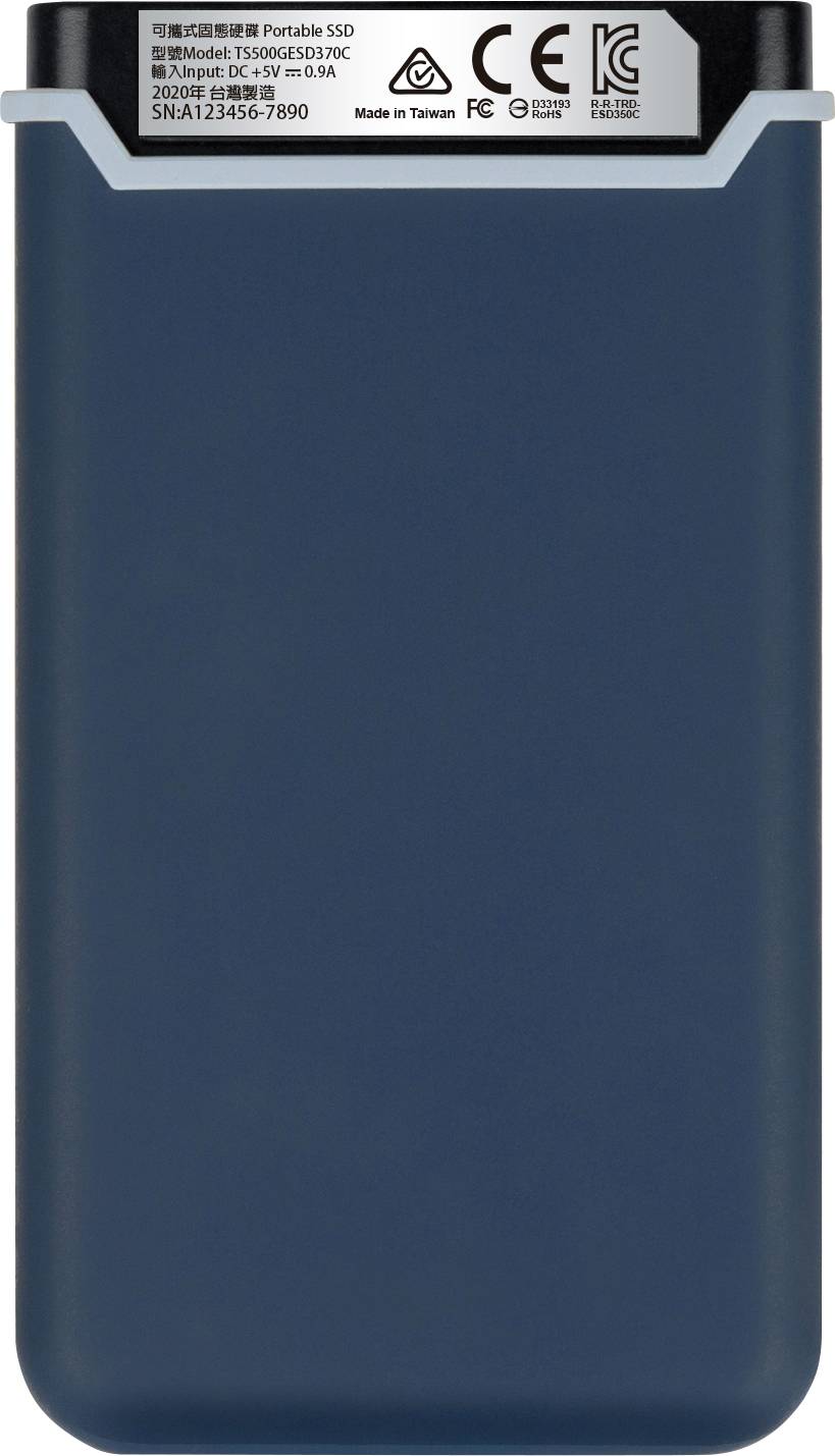 Transcend ESD370C 500 GB Externe SSD USB-C®, USB-A Marineblau TS500GESD370C