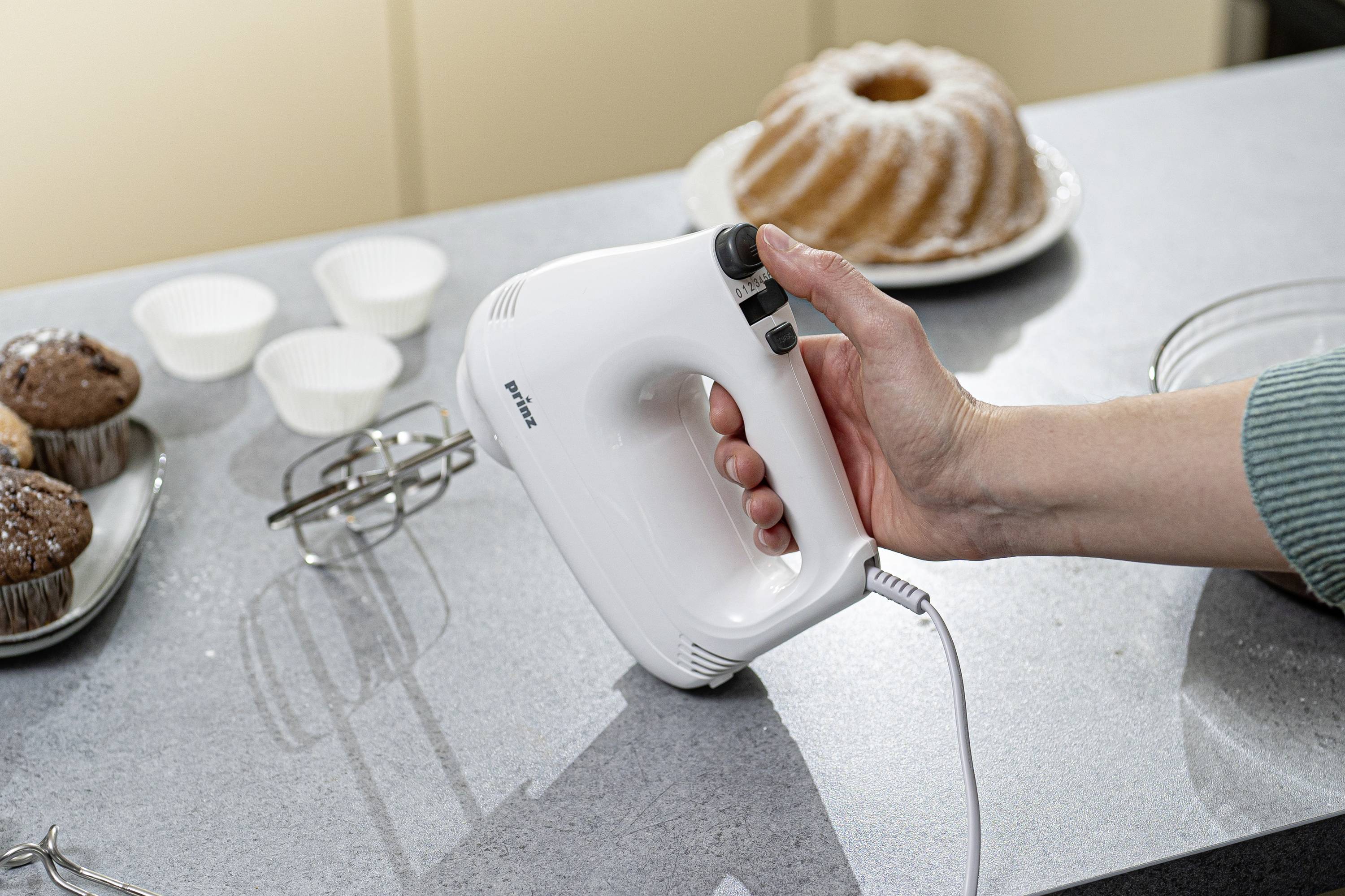 Prinz PZ-HM1 Handmixer 200 W Weiß