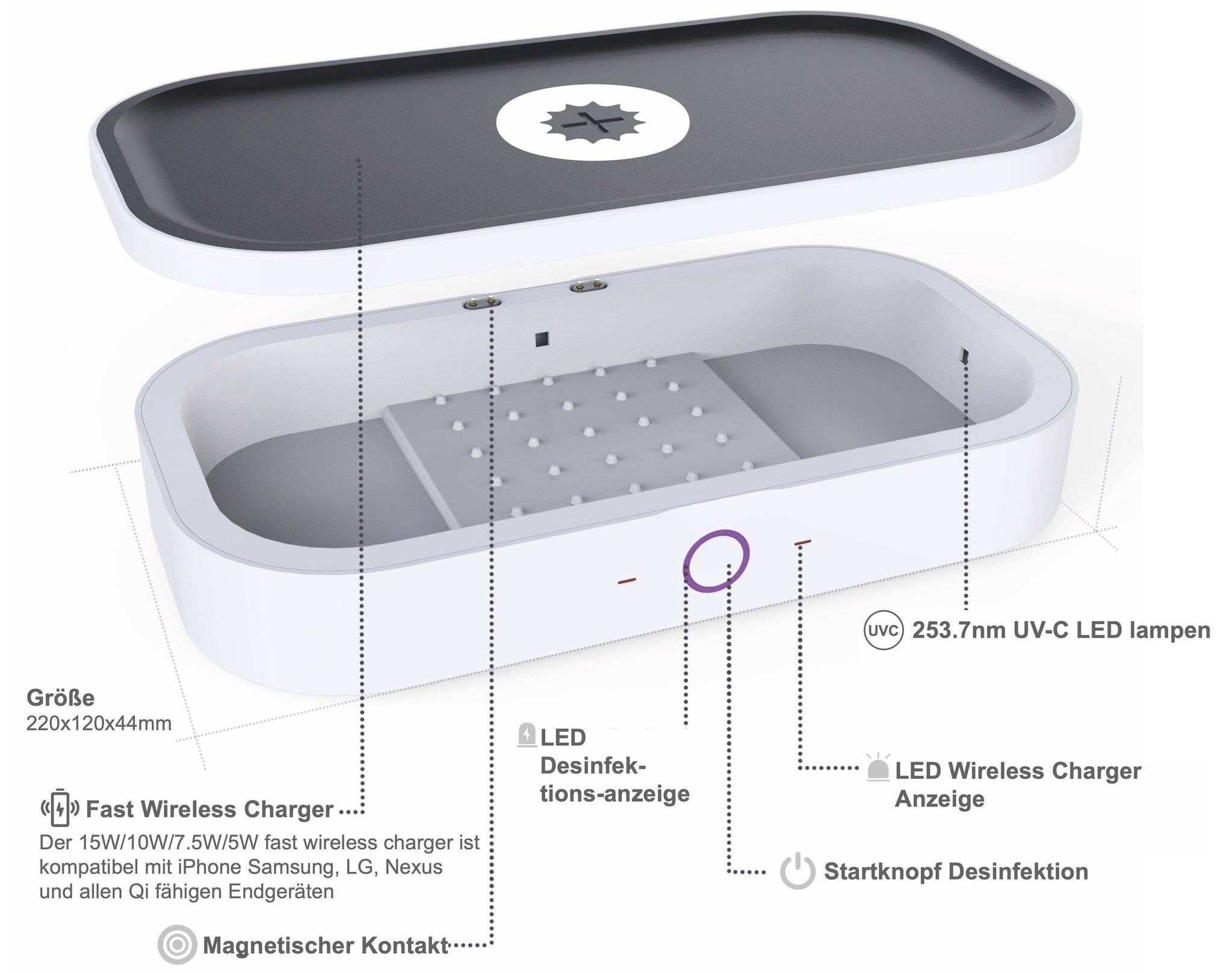 GAKO AT1000004168 Desinfektionsbox Schwarz