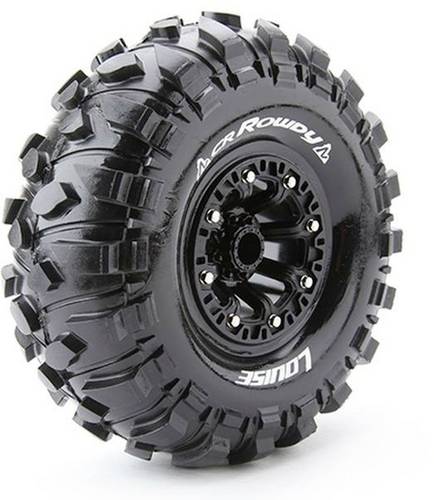 Louise 1:10 Crawler Felgen Rowdy 8-Speichen Schwarz 2St.