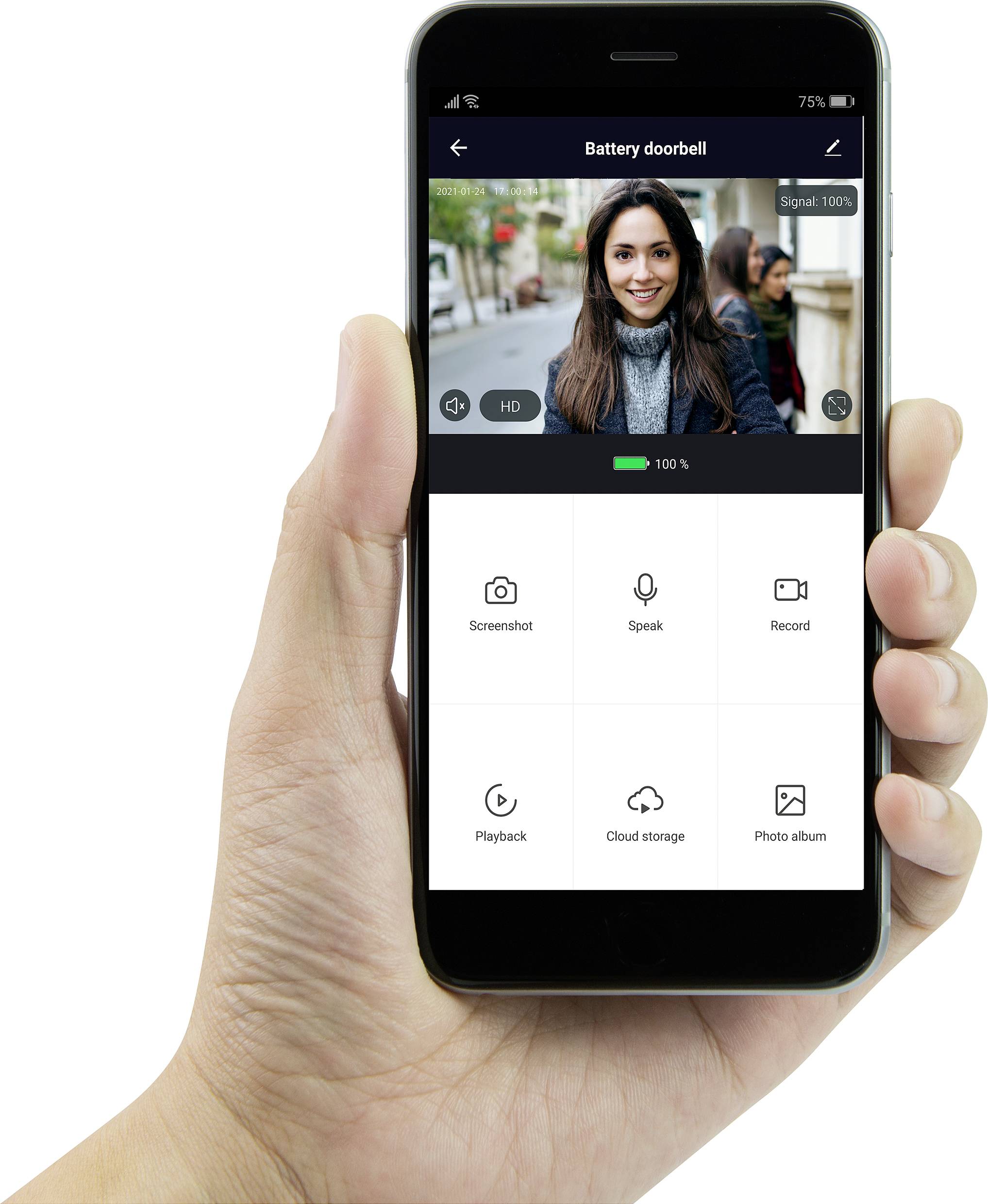 Sygonix SY-DB 500 IP-Video-Türsprechanlage WLAN Außeneinheit Weiß, Schwarz