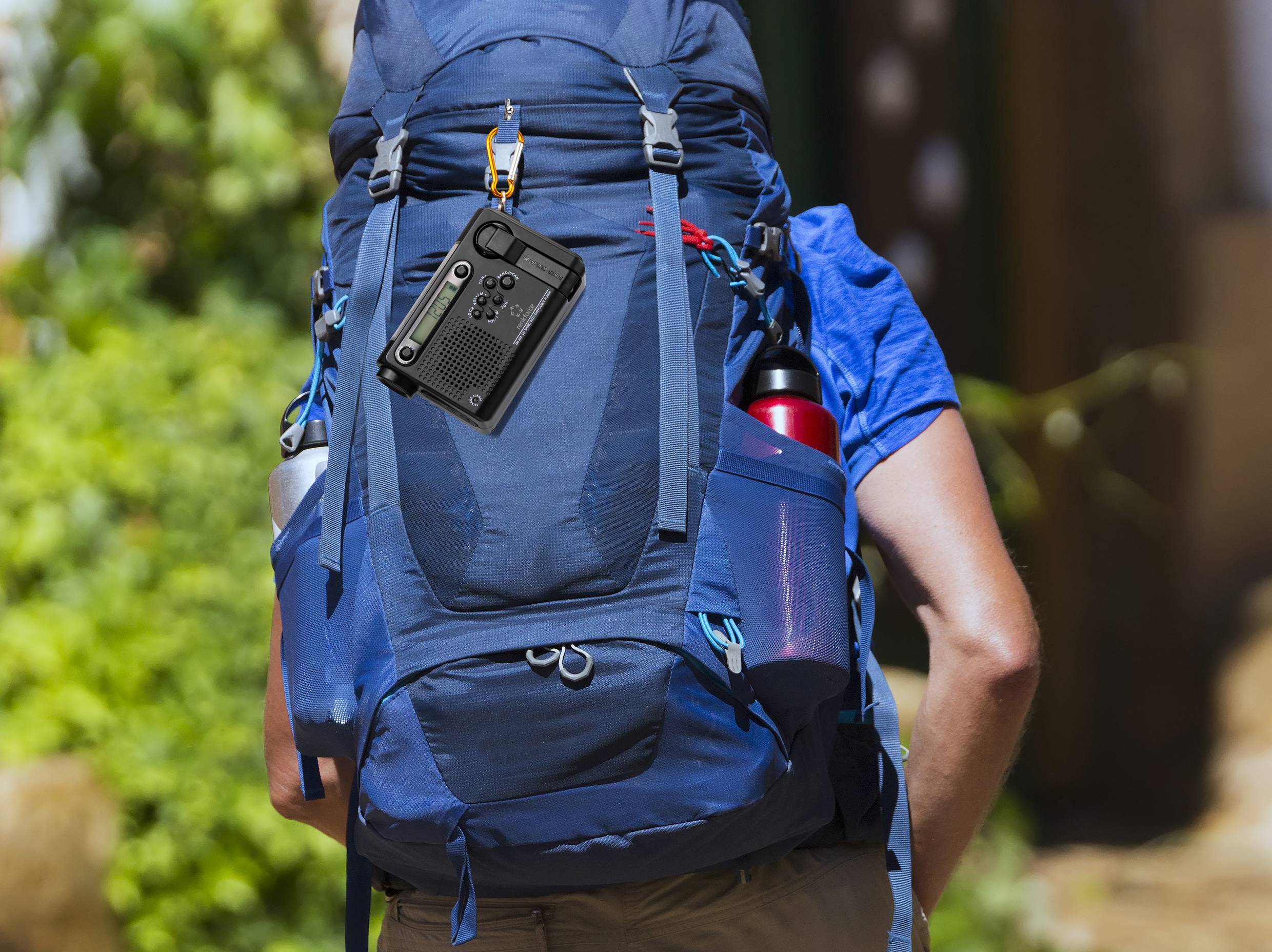 Renkforce RF-CR-200 Kofferradio UKW, MW, KW Notfallradio wiederaufladbar, Solarpanel, Handkurbel, Weckfunktion, Taschenlampe