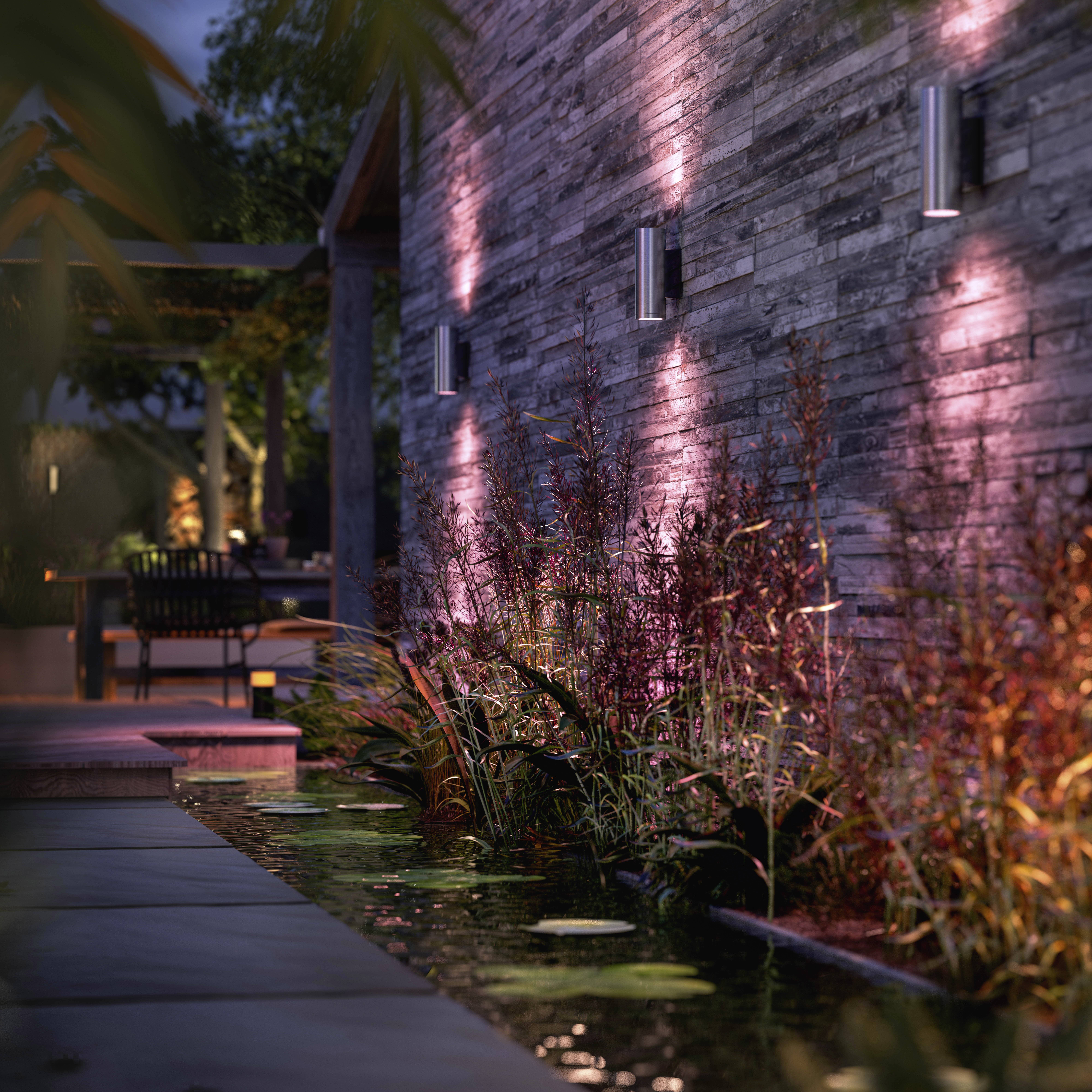 Philips Hue LED-Außenwandleuchte 1746347P7 Appear LED fest eingebaut 8 W Warmweiß