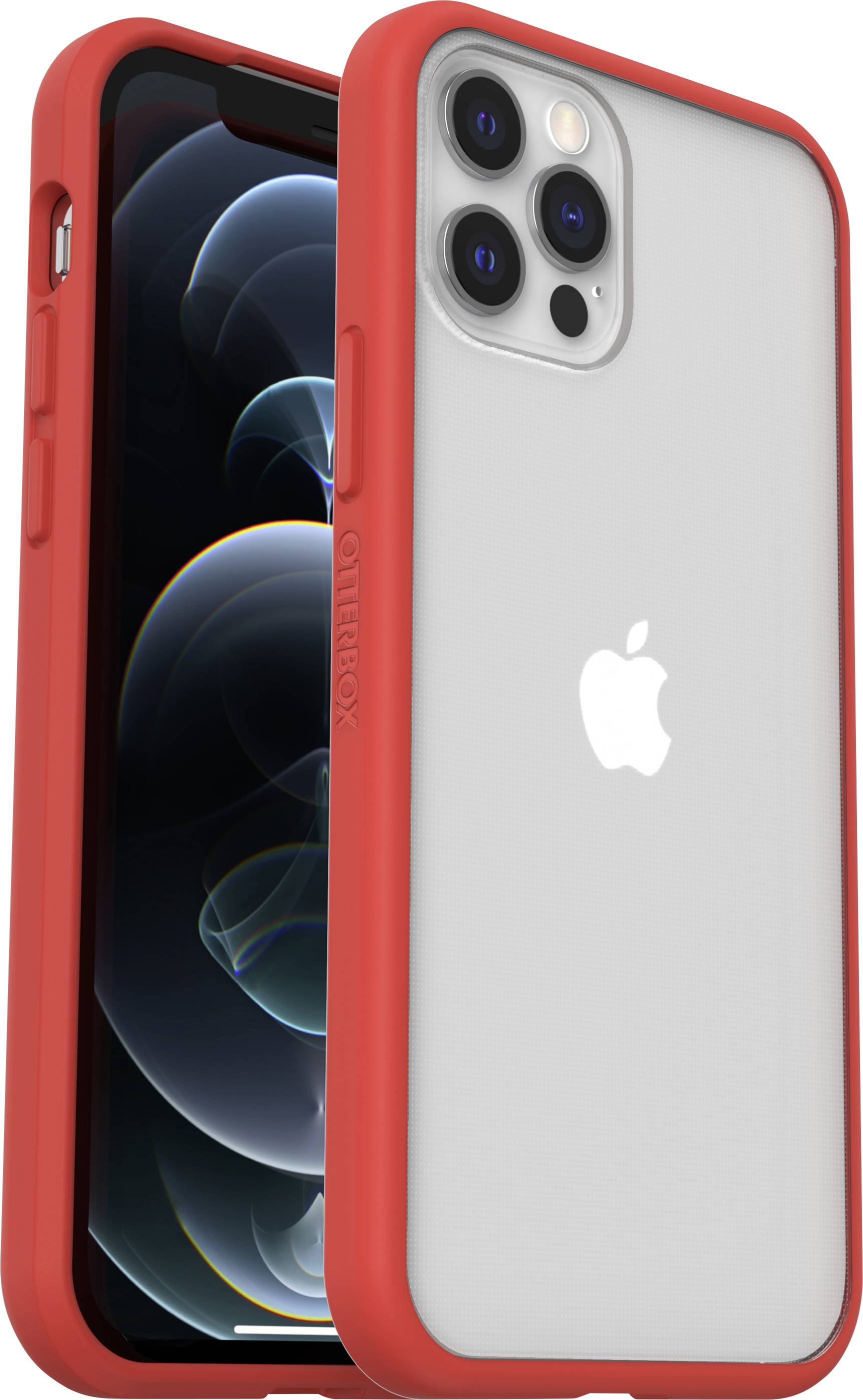 Otterbox React - ProPack BULK Backcover Apple iPhone 12, iPhone 12 Pro Rot, Transparent