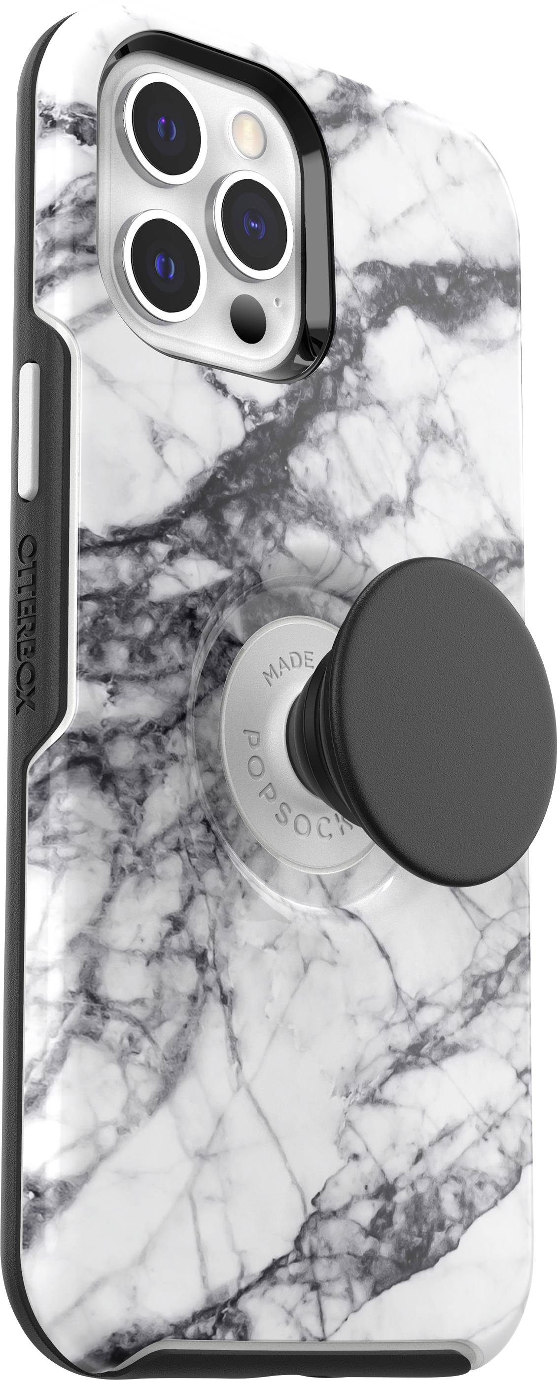 Otterbox Pop Symmetry Backcover Apple iPhone 12 Pro Max Weiß-Schwarz Induktives Laden, Staubdicht, Stoßfest