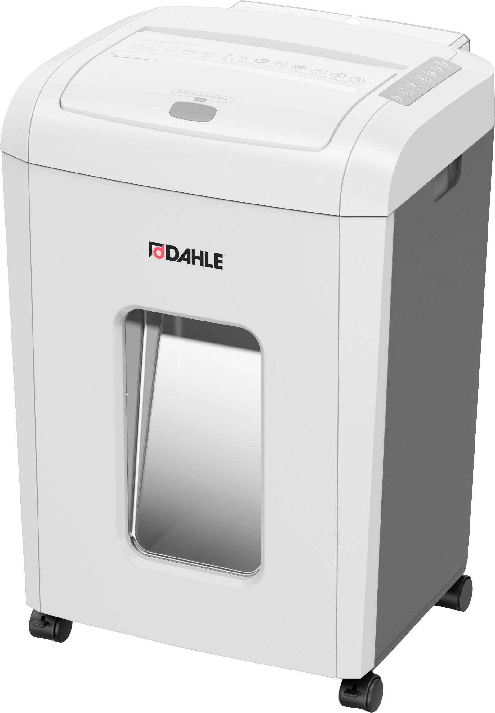 Dahle ShredMATIC 150 Aktenvernichter 150 Partikelschnitt 4 x 12 mm 25 l Vernichtet auch Heftklammern, Kreditkarte, Büroklammern