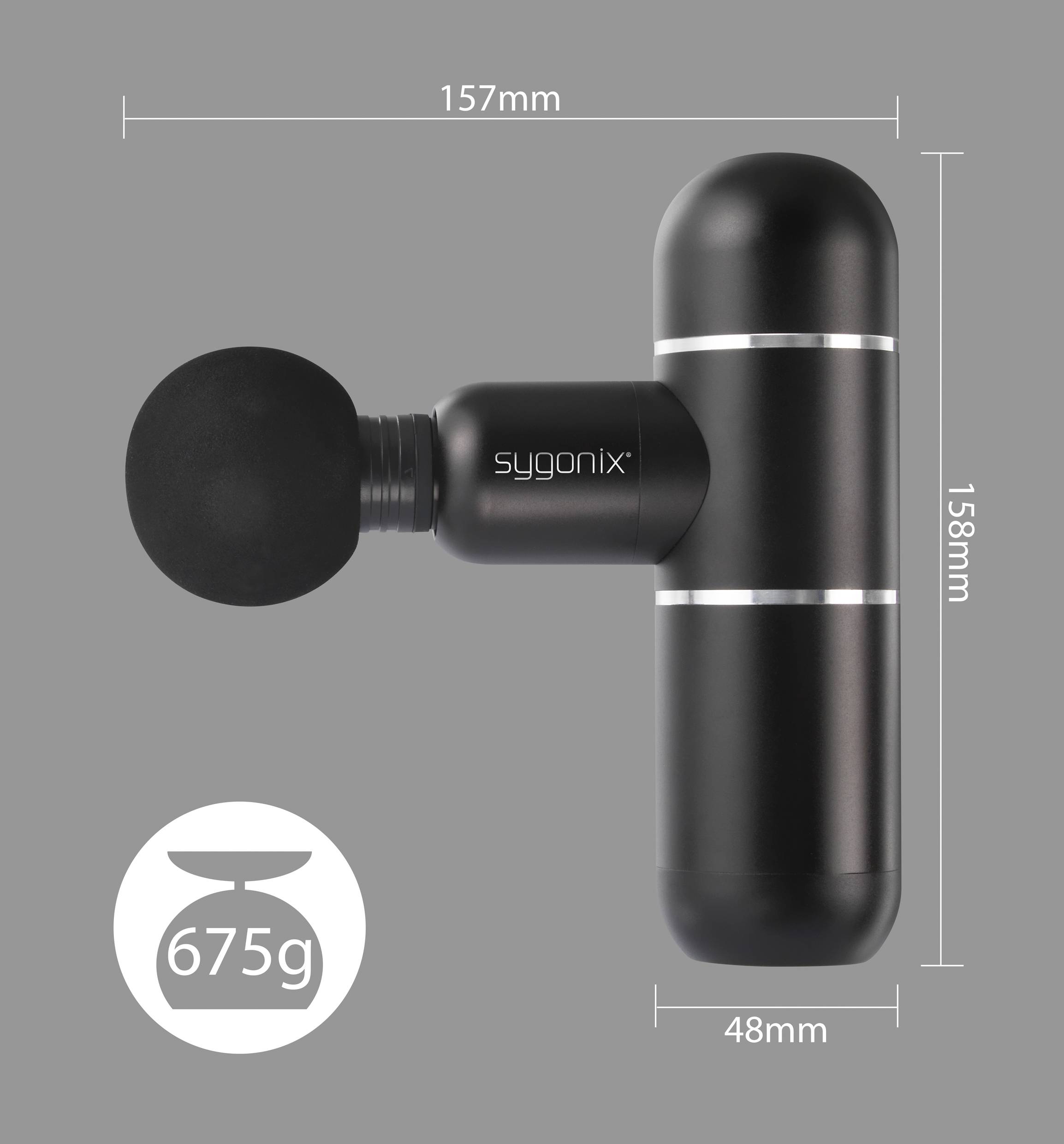 Sygonix Massagegerät 15W Schwarz