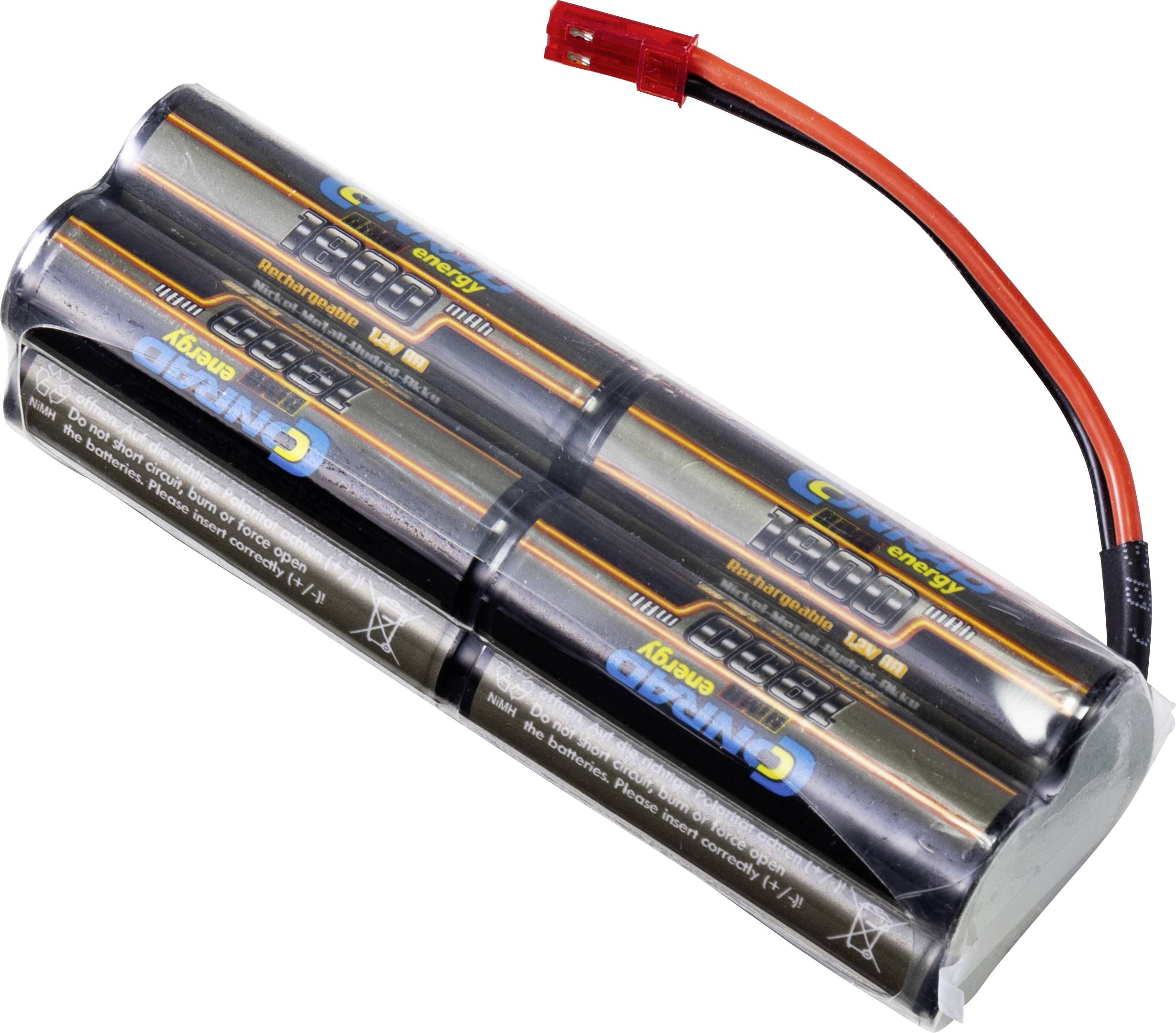 Modellbau-Senderakku (NiMh) 9.6 V 1800 mAh Block BEC