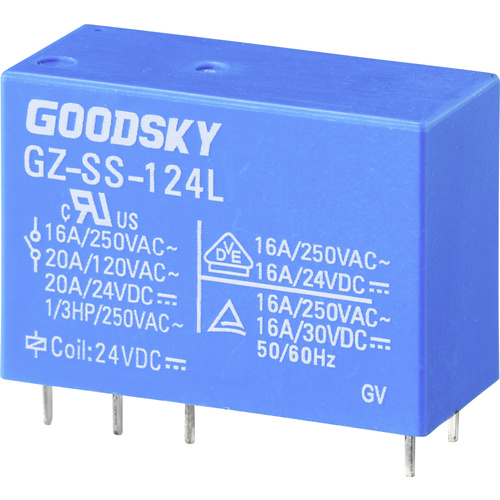 GoodSky GZ-SS-124L Printrelais 24 V/DC 20 A 1 Wechsler 1 St. Tube