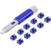 Renkforce RJ45 LAN Port Schloss RF-4695234 10er Set Silber-Blau inkl. 1 Schlüssel RF-4695234 Renkforce RJ45 LAN Port Schloss RF-4695234 10er Set Silber-Blau inkl. 1 Schlüssel RF-4695234
