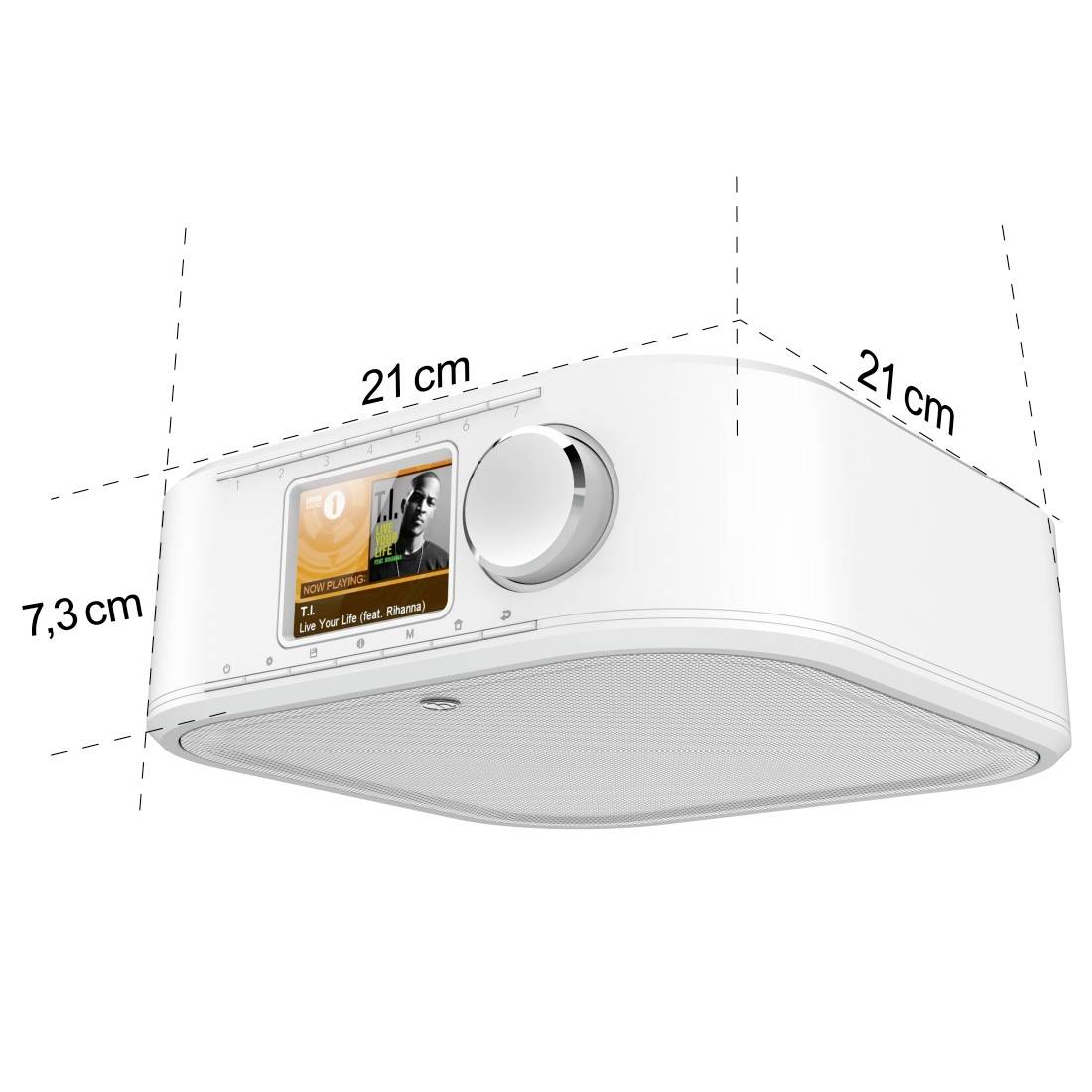 Hama DIR355SBT Internet Unterbauradio Internet, DAB+ Bluetooth®, WLAN, Internetradio Silber