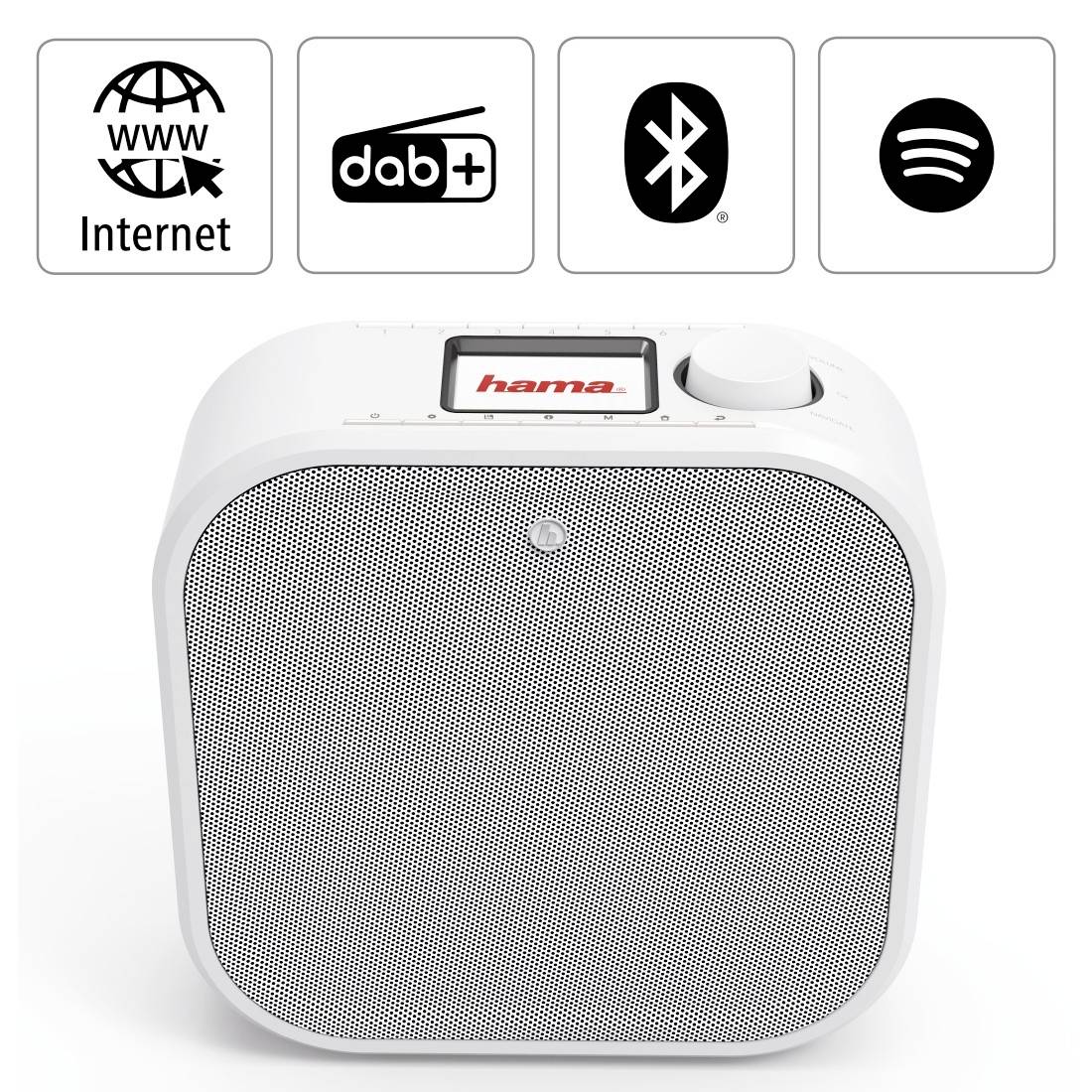 Hama DIR355SBT Internet Unterbauradio Internet, DAB+ Bluetooth®, WLAN, Internetradio Silber