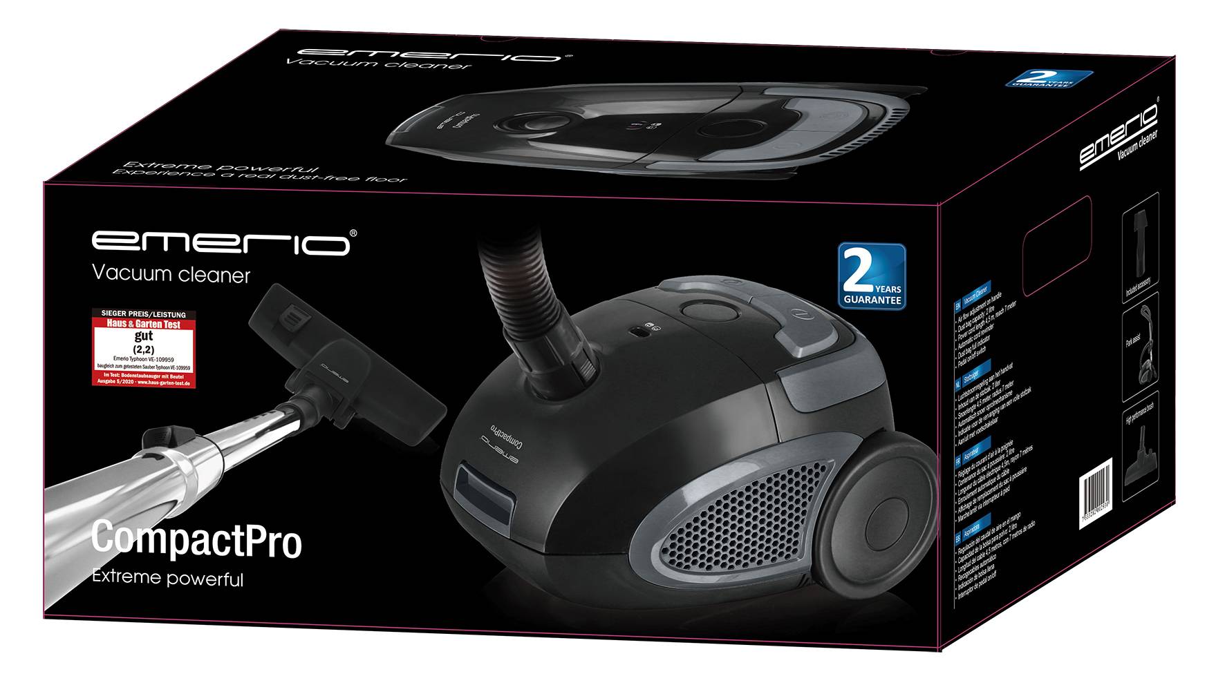 EMERIO VE-109959.14 Staubsauger 800W mit Staubbeutel