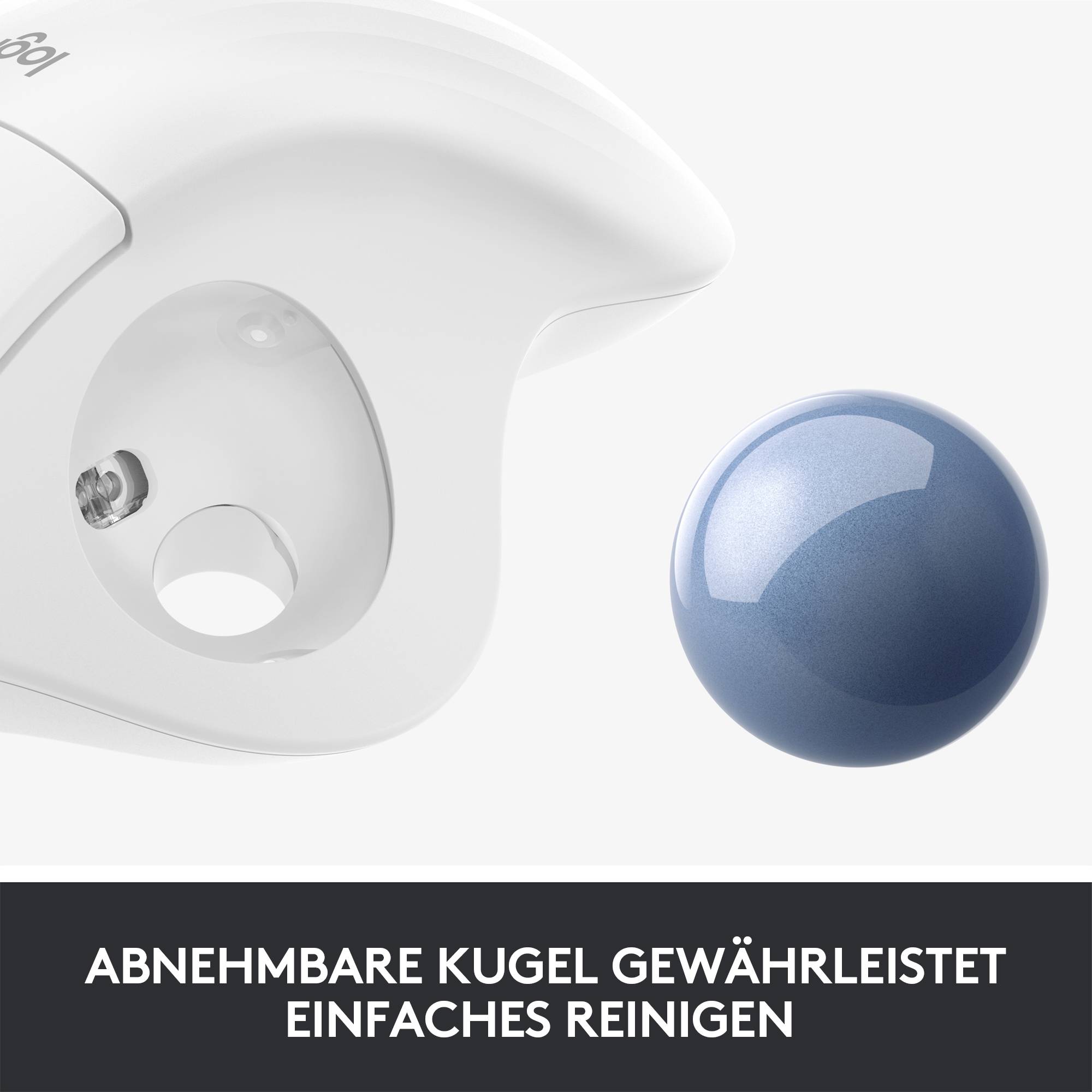 Logitech ERGO M575 Trackball Funk Optisch Weiß 5 Tasten 2000 dpi Ergonomisch