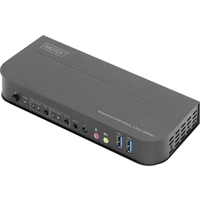 Digitus DS-12850 2+2 Port KVM-Umschalter DisplayPort®, HDMI Fernbedienung, Tastatur 3840 x 2160 Pixel Digitus DS-12850 2+2 Port KVM-Umschalter DisplayPort®, HDMI Fernbedienung, Tastatur 3840 x 2160 Pixel