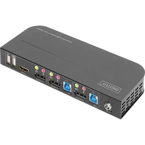 Digitus DS-12850 2+2 Port KVM-Umschalter DisplayPort®, HDMI Fernbedienung, Tastatur 3840 x 2160 Pixel Digitus DS-12850 2+2 Port KVM-Umschalter DisplayPort®, HDMI Fernbedienung, Tastatur 3840 x 2160 Pixel