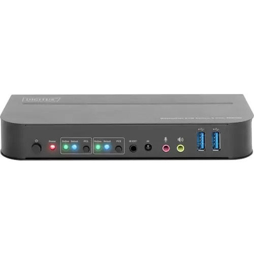 Digitus DS-12850 2+2 Port KVM-Umschalter DisplayPort®, HDMI Fernbedienung, Tastatur 3840 x 2160 Pixel Digitus DS-12850 2+2 Port KVM-Umschalter DisplayPort®, HDMI Fernbedienung, Tastatur 3840 x 2160 Pixel