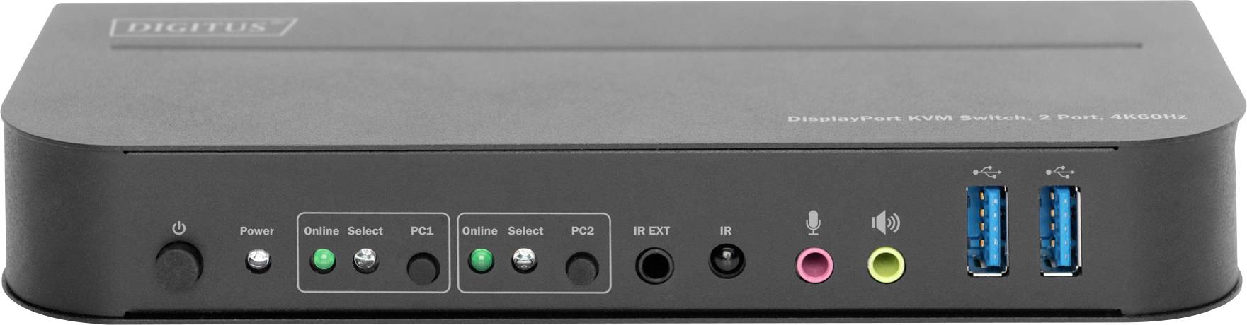 Digitus DS-12850 2+2 Port KVM-Umschalter DisplayPort®, HDMI Fernbedienung, Tastatur 3840 x 2160 Pixel