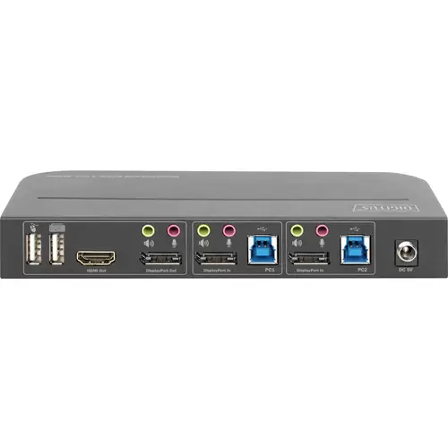 Digitus DS-12850 2+2 Port KVM-Umschalter DisplayPort®, HDMI Fernbedienung, Tastatur 3840 x 2160 Pixel Digitus DS-12850 2+2 Port KVM-Umschalter DisplayPort®, HDMI Fernbedienung, Tastatur 3840 x 2160 Pixel