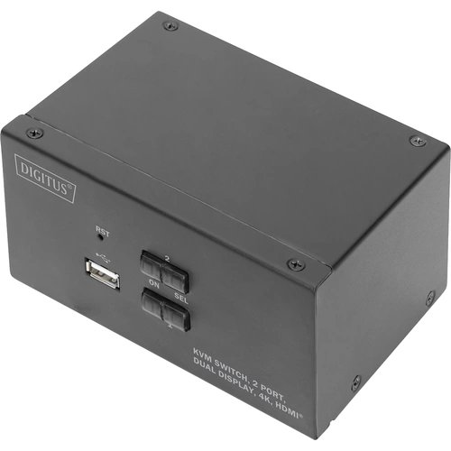 Digitus DS-12860 2+1 Port KVM-Umschalter HDMI Fernbedienung, Tastatur 3840 x 2160 Pixel Digitus DS-12860 2+1 Port KVM-Umschalter HDMI Fernbedienung, Tastatur 3840 x 2160 Pixel