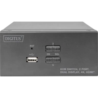 Digitus DS-12860 2+1 Port KVM-Umschalter HDMI Fernbedienung, Tastatur 3840 x 2160 Pixel Digitus DS-12860 2+1 Port KVM-Umschalter HDMI Fernbedienung, Tastatur 3840 x 2160 Pixel
