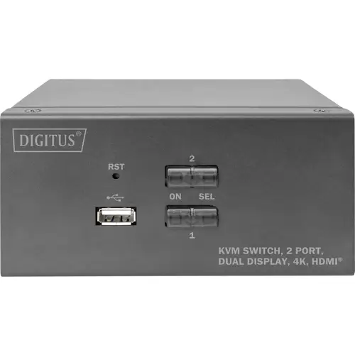 Digitus DS-12860 2+1 Port KVM-Umschalter HDMI Fernbedienung, Tastatur 3840 x 2160 Pixel Digitus DS-12860 2+1 Port KVM-Umschalter HDMI Fernbedienung, Tastatur 3840 x 2160 Pixel