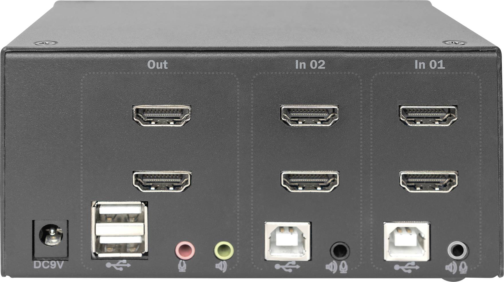 Digitus DS-12860 2+1 Port KVM-Umschalter HDMI Fernbedienung, Tastatur 3840 x 2160 Pixel