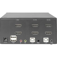 Digitus DS-12860 2+1 Port KVM-Umschalter HDMI Fernbedienung, Tastatur 3840 x 2160 Pixel Digitus DS-12860 2+1 Port KVM-Umschalter HDMI Fernbedienung, Tastatur 3840 x 2160 Pixel