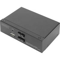 Digitus DS-12870 2+1 Port KVM-Umschalter HDMI Fernbedienung, Tastatur 3840 x 2160 Pixel Digitus DS-12870 2+1 Port KVM-Umschalter HDMI Fernbedienung, Tastatur 3840 x 2160 Pixel