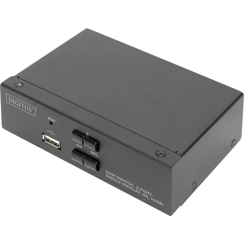 Digitus DS-12870 2+1 Port KVM-Umschalter HDMI Fernbedienung, Tastatur 3840 x 2160 Pixel Digitus DS-12870 2+1 Port KVM-Umschalter HDMI Fernbedienung, Tastatur 3840 x 2160 Pixel