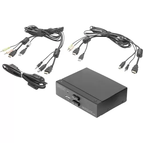 Digitus DS-12870 2+1 Port KVM-Umschalter HDMI Fernbedienung, Tastatur 3840 x 2160 Pixel Digitus DS-12870 2+1 Port KVM-Umschalter HDMI Fernbedienung, Tastatur 3840 x 2160 Pixel