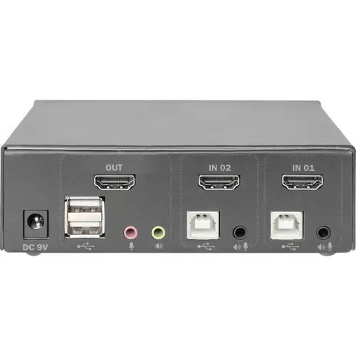 Digitus DS-12870 2+1 Port KVM-Umschalter HDMI Fernbedienung, Tastatur 3840 x 2160 Pixel Digitus DS-12870 2+1 Port KVM-Umschalter HDMI Fernbedienung, Tastatur 3840 x 2160 Pixel